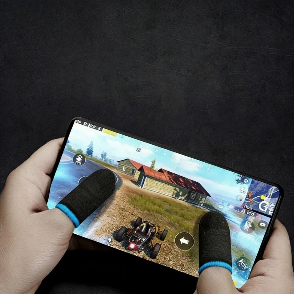 Breathable Anti Sweat Gaming Finger Sleeve Sensitive Touch Screen Fingertip Protector for Mobile Gaming