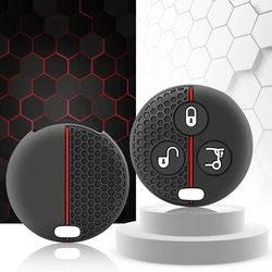 Silicone Car Key Case Remote Cover For Mercedes Benz Smart 451 Chiave Roadster Crossblade Fortwo Roadster K Forfour Accessories