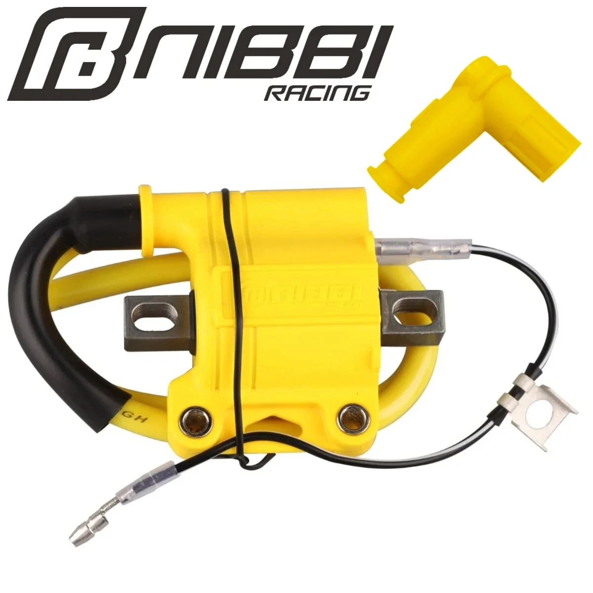 NIBBI High Performance Ignition Coil 12V Universal Racing Spark Plug Ignition Cable Kit for 2T 4T Dirt Bike Pit Bike ATV Scooter