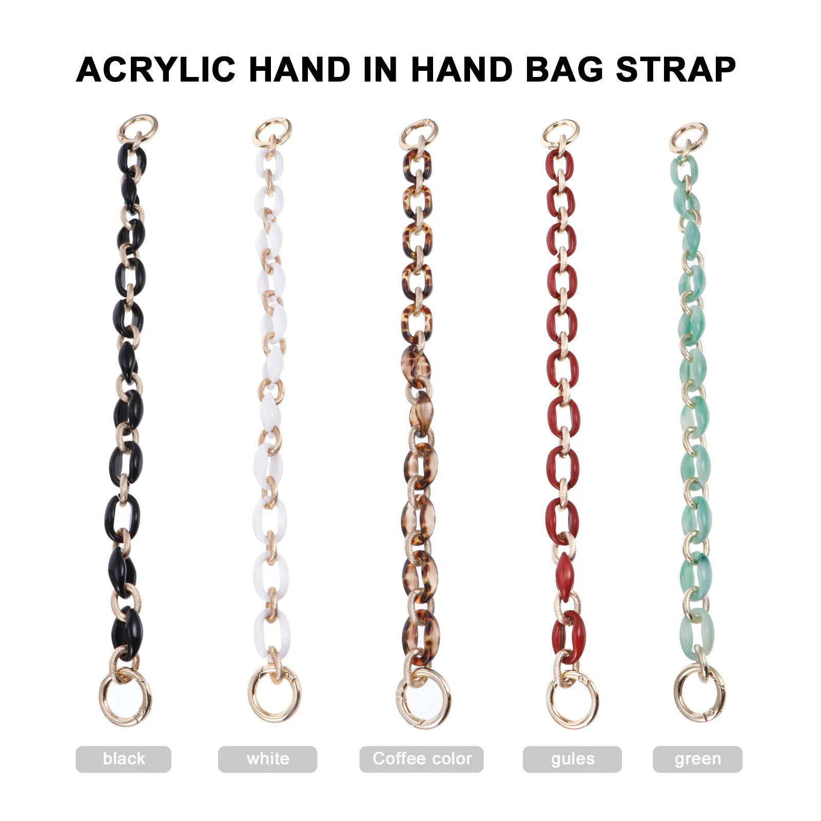 

Short Handbag Handle Chain Durable Replacement Strap Practical for DIY Bag Purse Chains Accessories Handbag Decoration