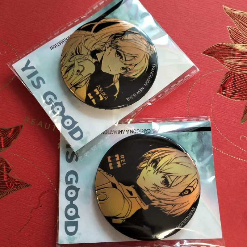 NEON GENESIS EVANGELION Anime Black Gloden Broche EVA Rei Asuka Metalen Badge Rugzak Kleding Decoratie Accessoires Fans Geschenken