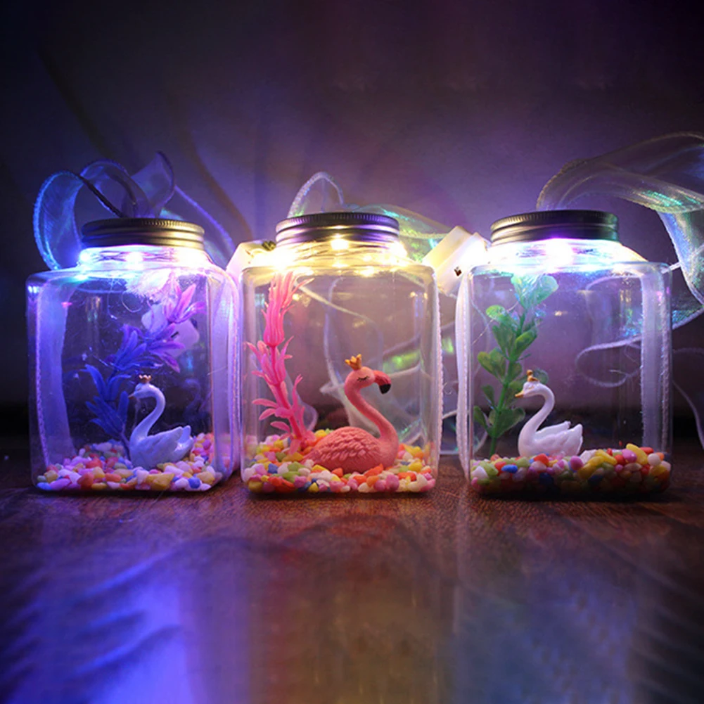 Desktop Mini Fish Tank Micro Ecological Fish Bottle For Kids