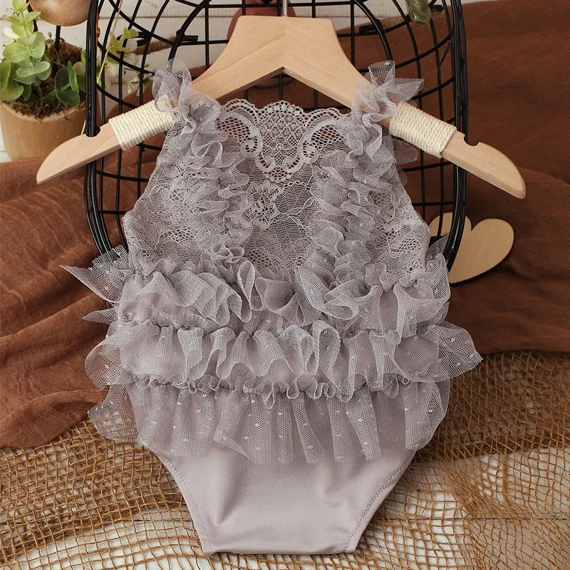 Newborn Photo Props Photography Props Lace Romper Photography Outfits  Baby Girl Fotografia Baby Posing Photo Shooting Clothes