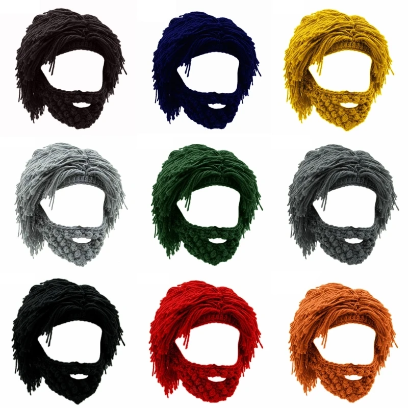 Unique Caveman Tramp Knit Cap For Warmth Comfort Handmade Acrylic Material Suitable Daily Outdoor Wear