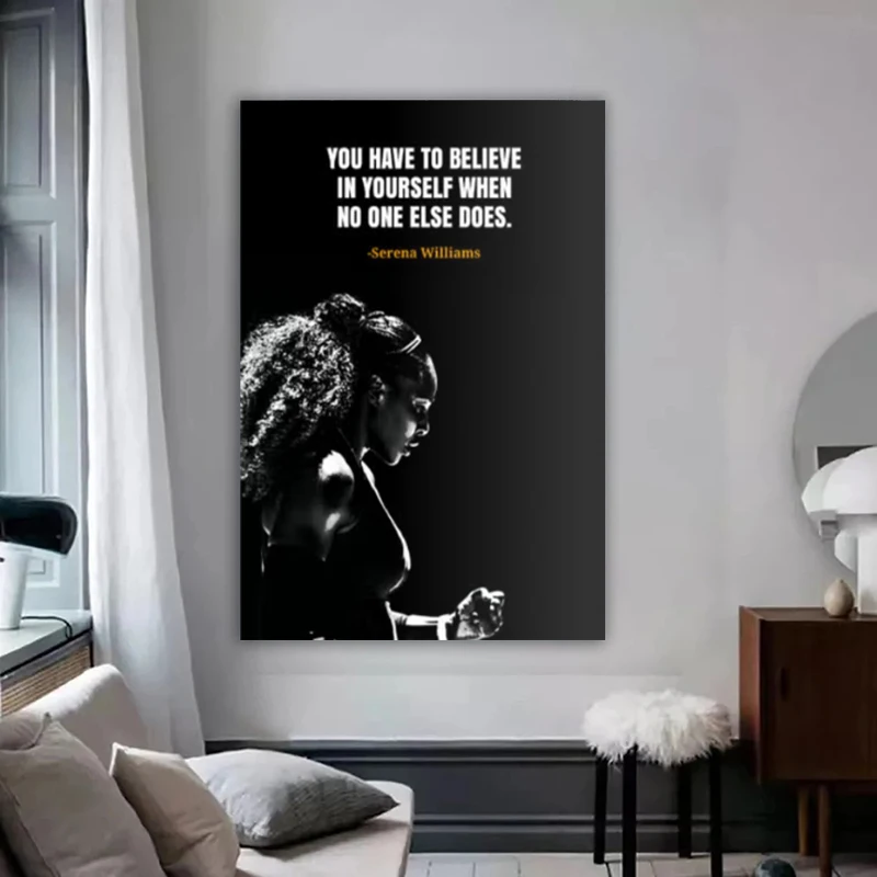 Rafael Nadal Quotes Canvas Painting Motivational Wall Art Posters and Prints Modern Art Wall Pictures for Living Room Home Decor