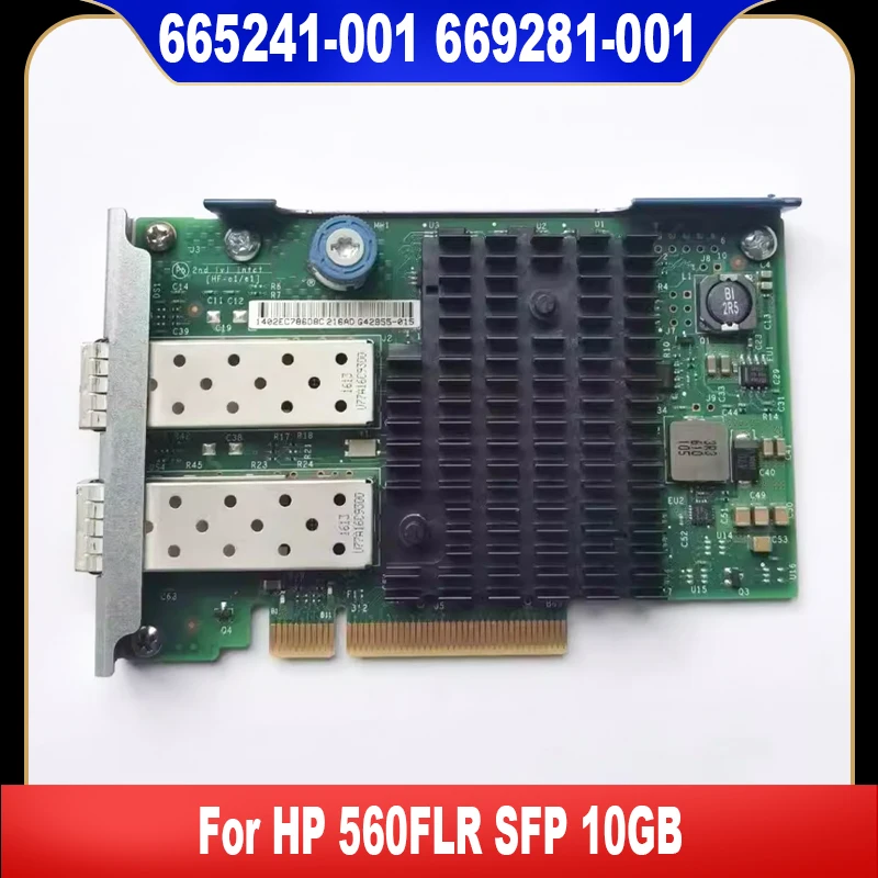 Original 665241-001 669281-001 para HP 10GB G8 G9 Dual-Port Gigabit 560FLR SFP alta calidad 100% probado