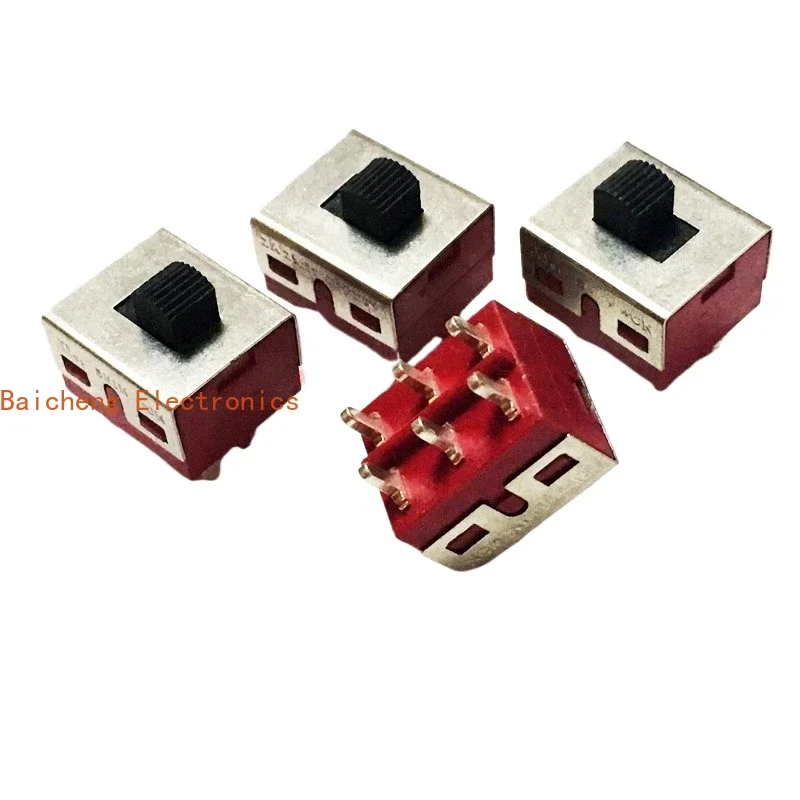 10PCS 2nd gear 6-pin sliding switch TS-11 pull push switch pin 2A250V5A120V handle height 4mm