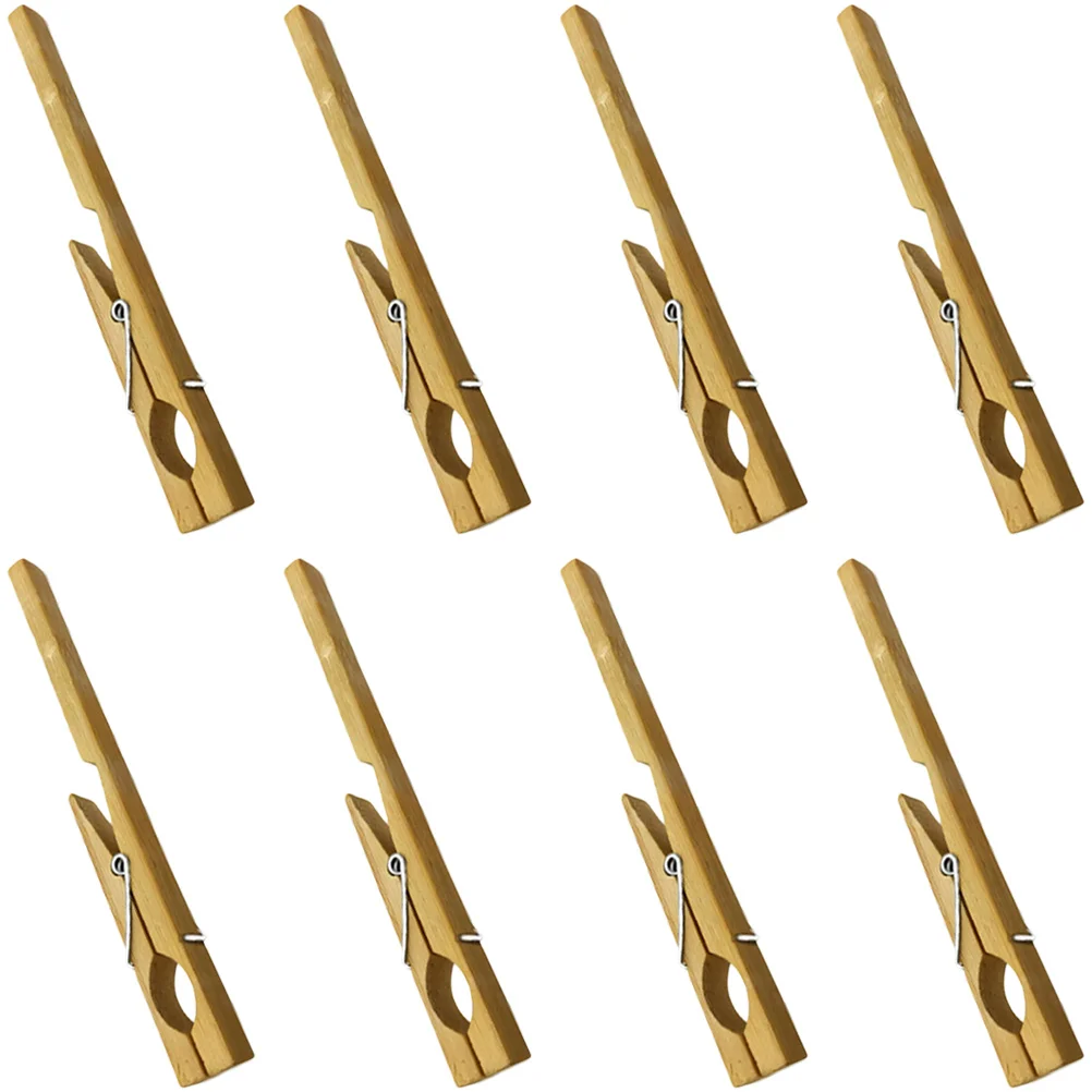 8 Pcs Student Experiment Classroom Test Tube Clamp Clip Chemistry Equipment 8pcs Bamboo Clips Fixing Labs Rack