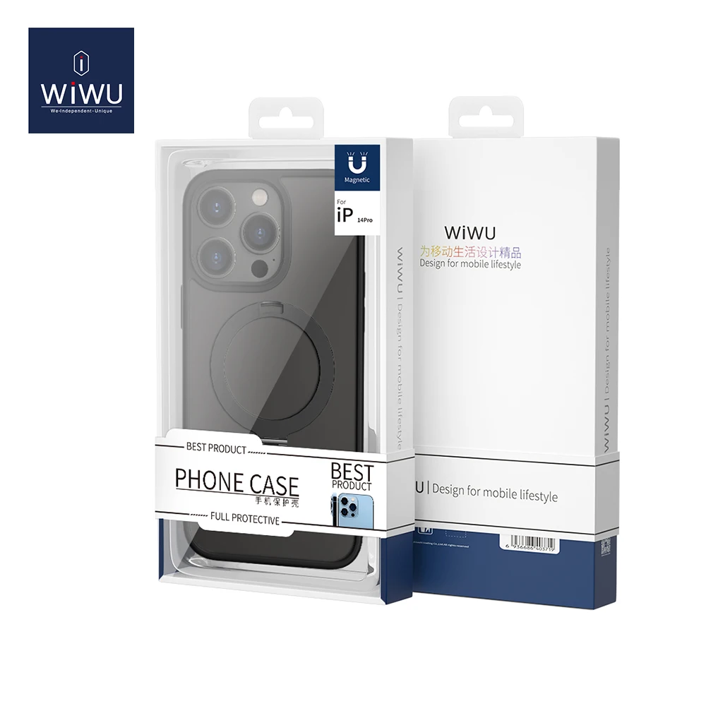 WiWU Magnetic Case for iPhone 14 15 6.1 6.1 Pro 6.7 Pro Max Foldable Stand for iPhone 14 Pro Max 6.7 Mobile Phone Charging Case