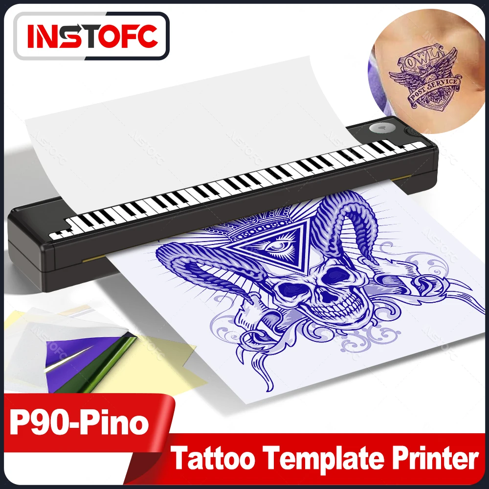 

PeriPage P90 Pino Wireless Tattoo Transfer Stencil A4 Printer Thermal Tattoo Machine with 5pcs Free Transfer Paper