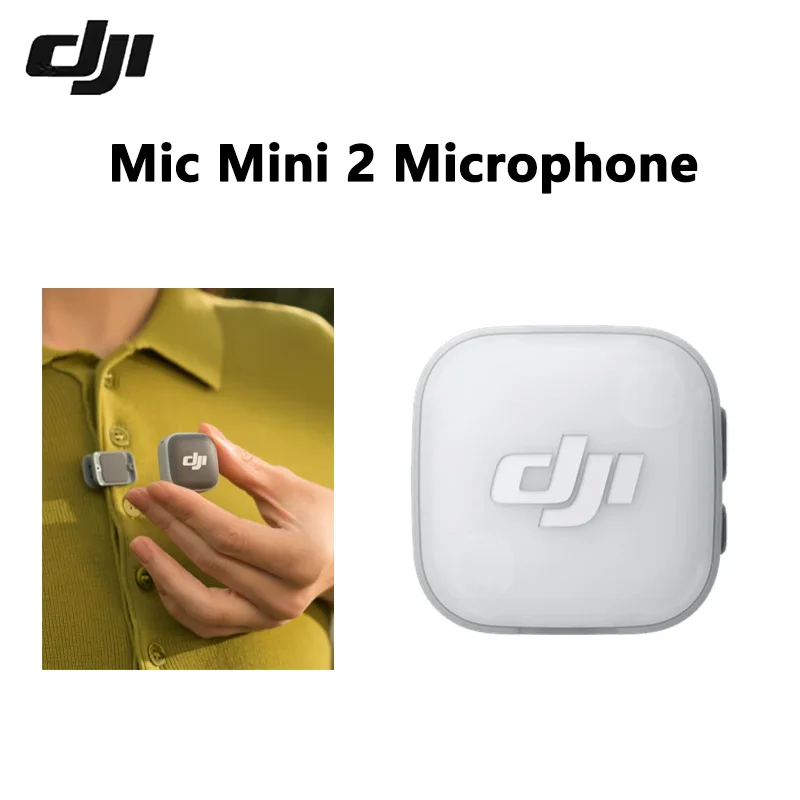 Original DJI Mic Mini 2 Wireless Microphone Ultra Lightweight Design Portable Storage Case High Fidelity Audio Capture for Vlog