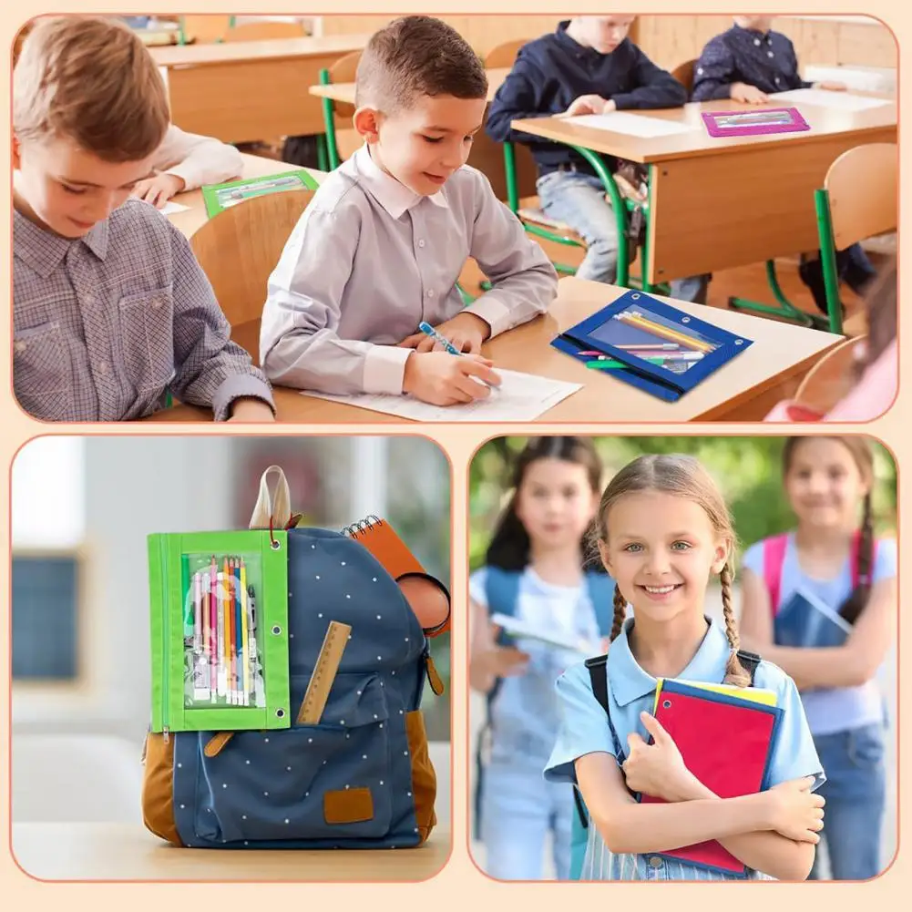 Прозрачный карандаш, фотокарандаш из ткани Оксфорд высокой плотности, фотокарандаш с окошком, дизайн для школы для девочек