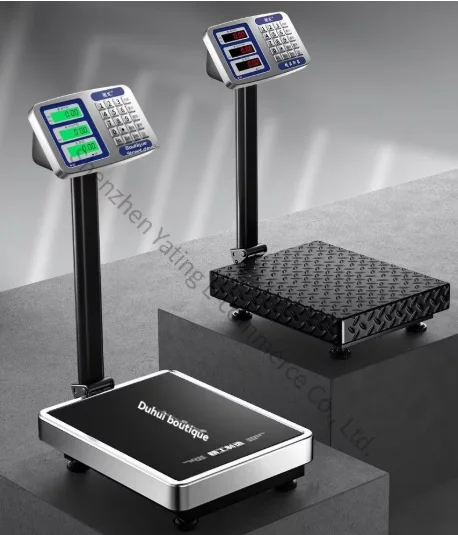 200Kg Commercial Electronic Scale Stall Folding Electronic Scale Precision Platform Scale, Commercial Portable Folding