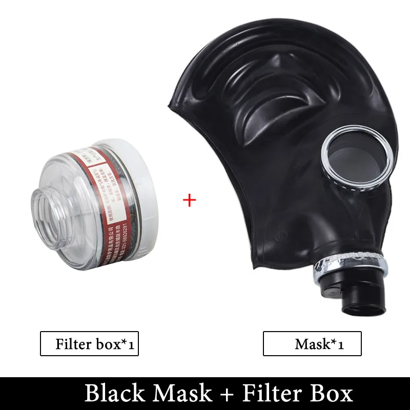 Nieuw rood zwart gasmasker met volledig hoofd, ademhalingsapparaat, natuurlijk rubber, spookmasker, chemisch masker voor schilderen, spuitpesticide, Halloween