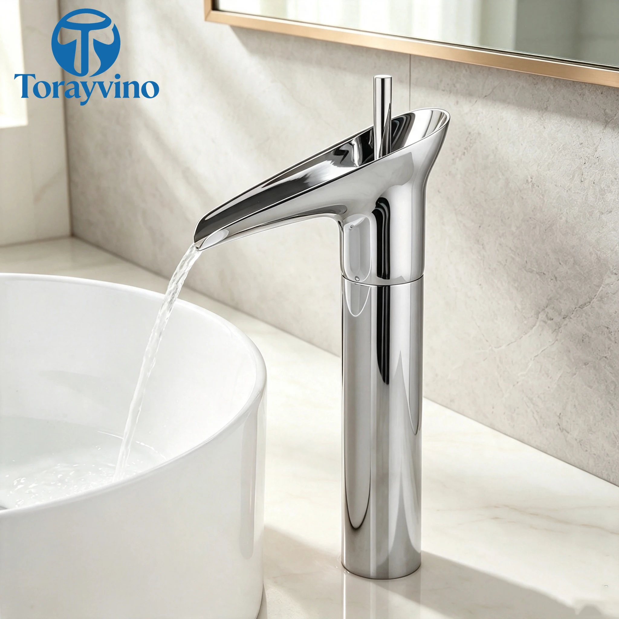Torayvino Luxury Black Gold Antique Wine Glass Bathroom Basin Faucet Vessel Sink Faucets Sink Waterfall Bath Faucet Mixer Tap
