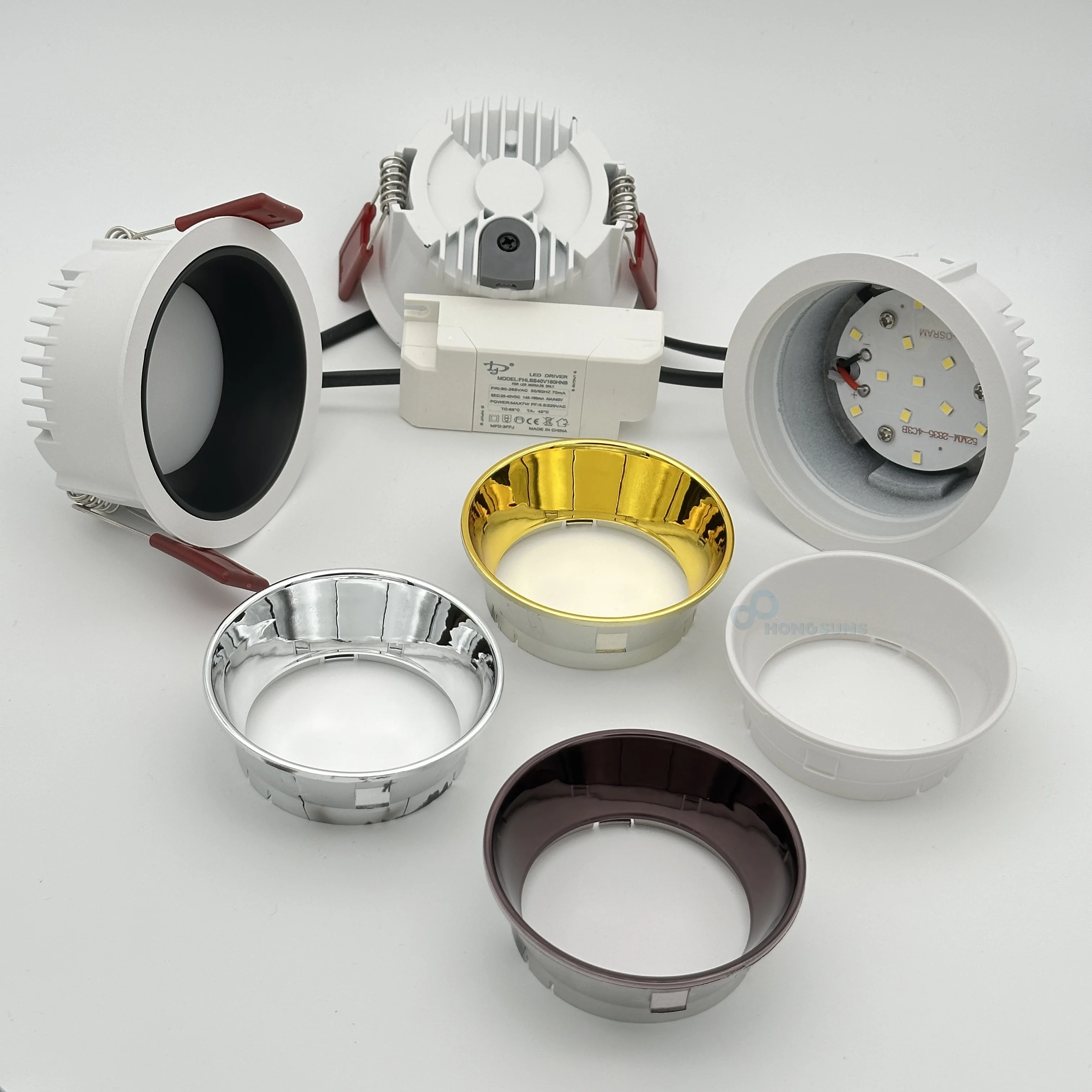 Wpuszczana antyodblaskowa LED SMD Downlight 5W 7W 9W 85-265V sufit reflektor światła do domu oświetlenie sypialni salonu