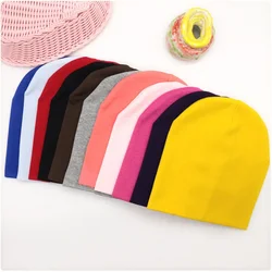 Gorro de algodón de estilo Hip Hop para niños y niñas, bufanda cálida de Color sólido para primavera y otoño, 6 meses a 3 años