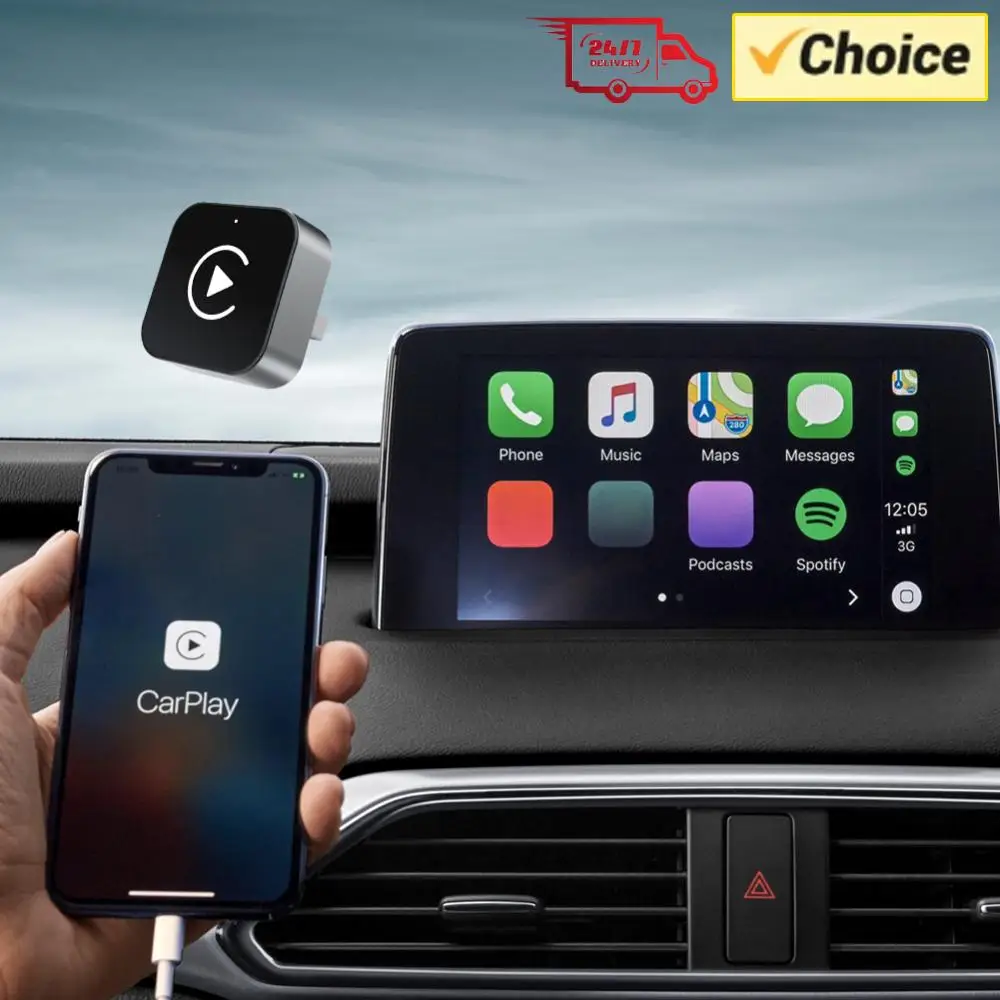 

Беспроводной адаптер/бокс для Android Auto и CarPlay, AI-бокс CarPlay, автоматическое подключение, мини-бокс CarPlay&Auto, донгл Plug & Play для штатных проводных систем