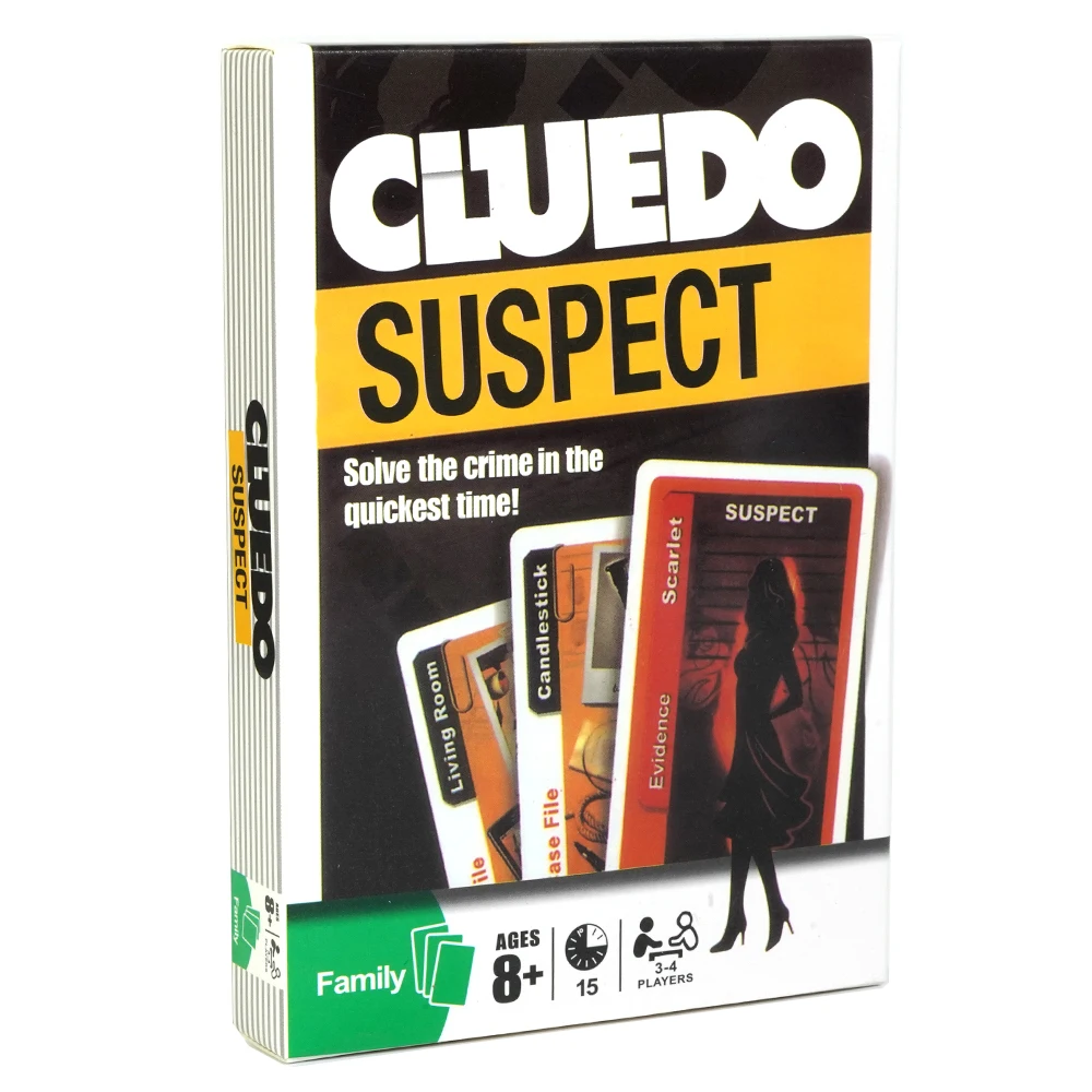 Cluedo Suspect Card Game All The Fun of Clue Clue do Suspect Family Party Game