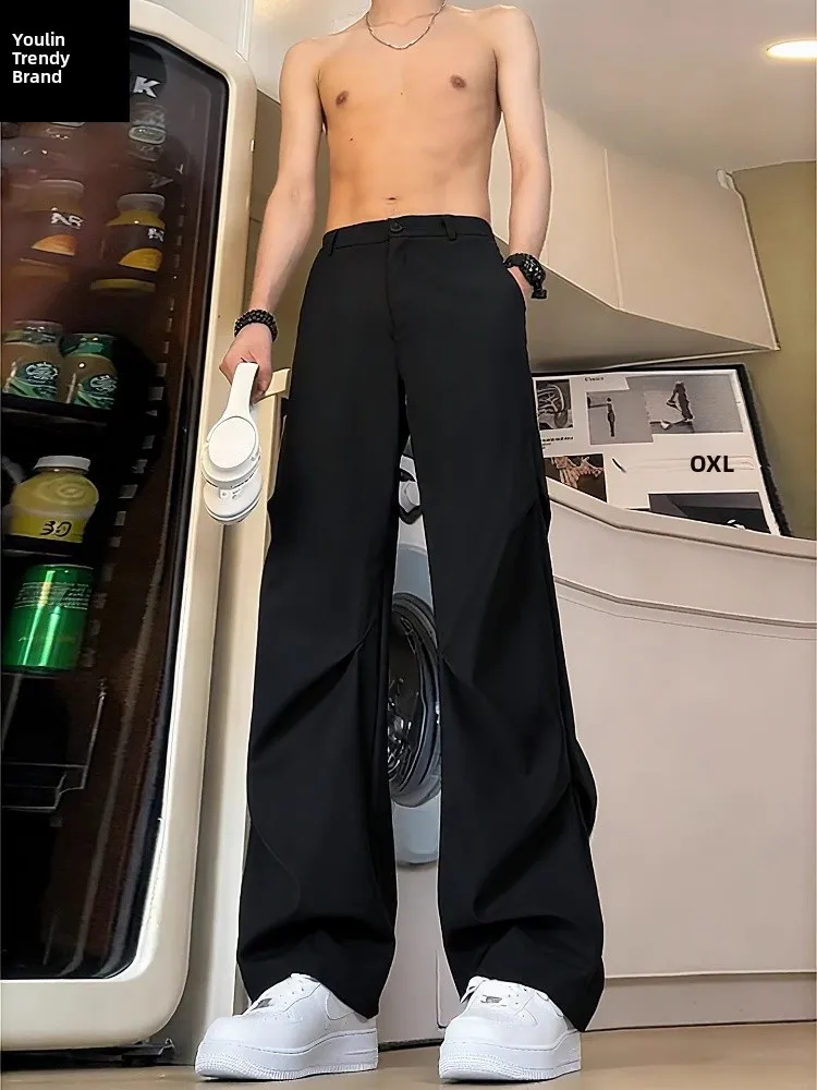 

Мужские черные брюки Cleanfit с флисовой подкладкой, прямого кроя, в американском стиле, повседневные, со средней/низкой посадкой, на молнии