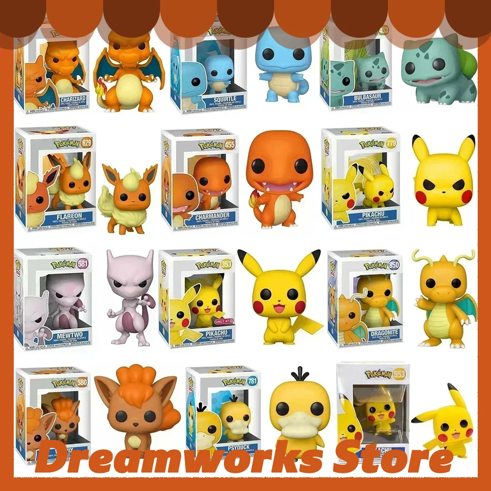 Funko Pop Pokemon Anime Figure Pikachu Figurine Collectible Model Ornament Cute Vinyl Dolls Action Figure Toys for Kids Gifts