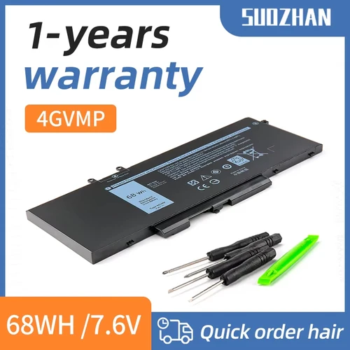 SUOZHAN-baterías de iones de litio para ordenador portátil, accesorio para Dell Latitude 7,6, 5400, Precision 5500, 4GVMP, 3540 V, 68Wh