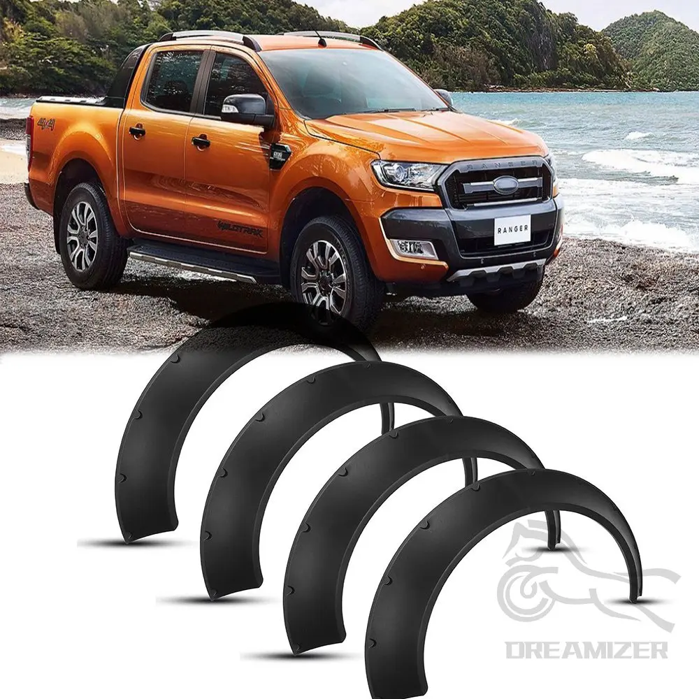 Wheel Arch Fender Flares For Ford Ranger 2016 2017 2018 2019 2020 2021 2022 Wildtrak T7 T8 MK2 MK3 Double Cabin