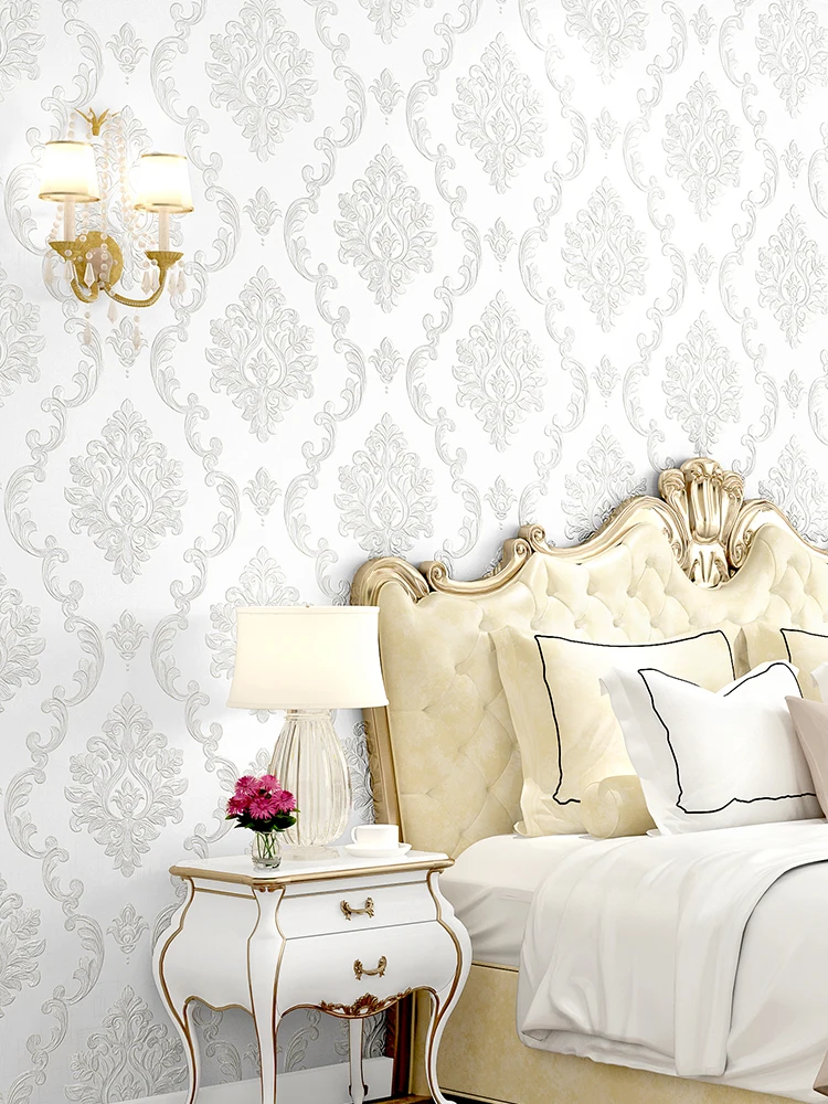 beibehang Non-woven Textured feature Vintage damask Wallpaper living room coverings papel de parede 3d wall paper Roll bedroom