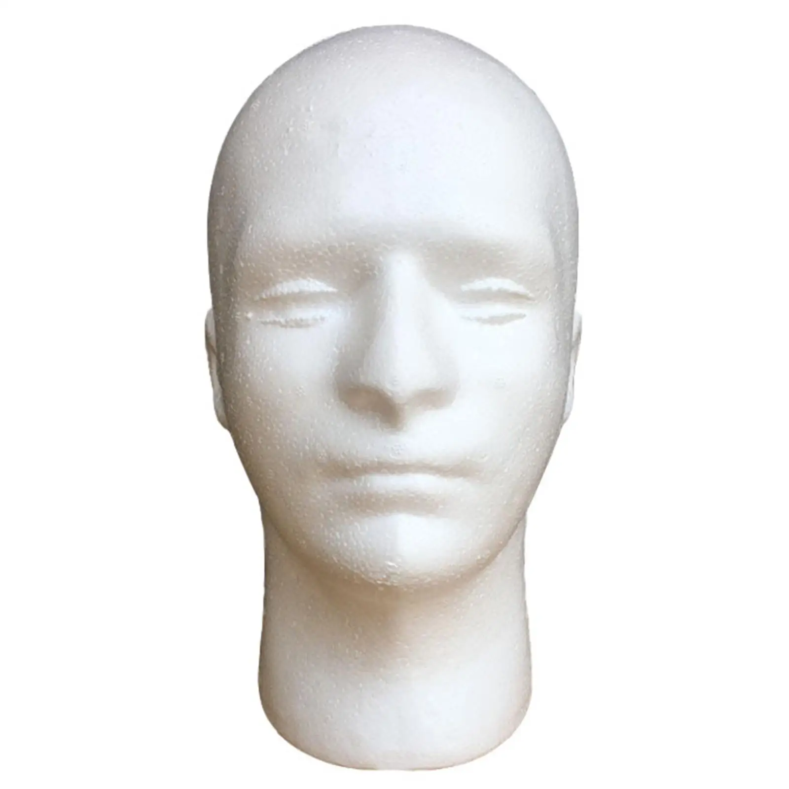 Tête de Mannequin en Mousse pour Homme, Facile à Transporter, Base Ronde Durable, Présentoir pour Téléphone Sauna, Maison, Magasin, Voyage
