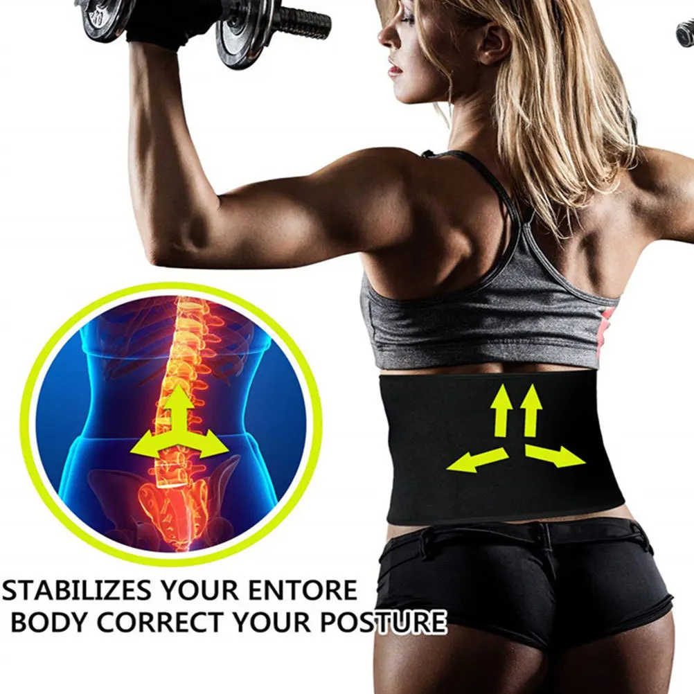 حزام تدريب الخصر للنساء والرجال، دعم قطني، اللياقة البدنية، الجري، تخفيف الآلام، حزام الخصر الرياضي المسامي