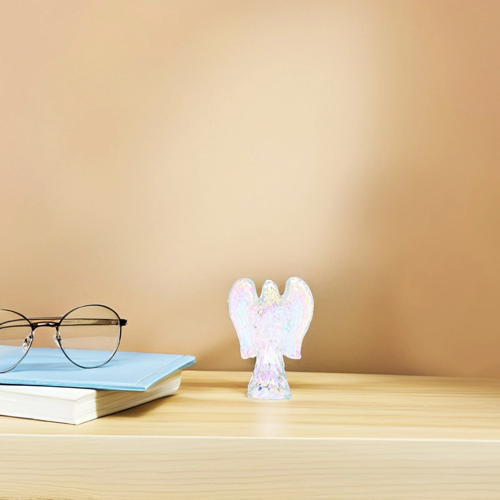 

Crystal Jesus Angel Sculpture Handmade Religious Ornament Tabletop Decor Mother's Day Gift Home Christmas Decoration