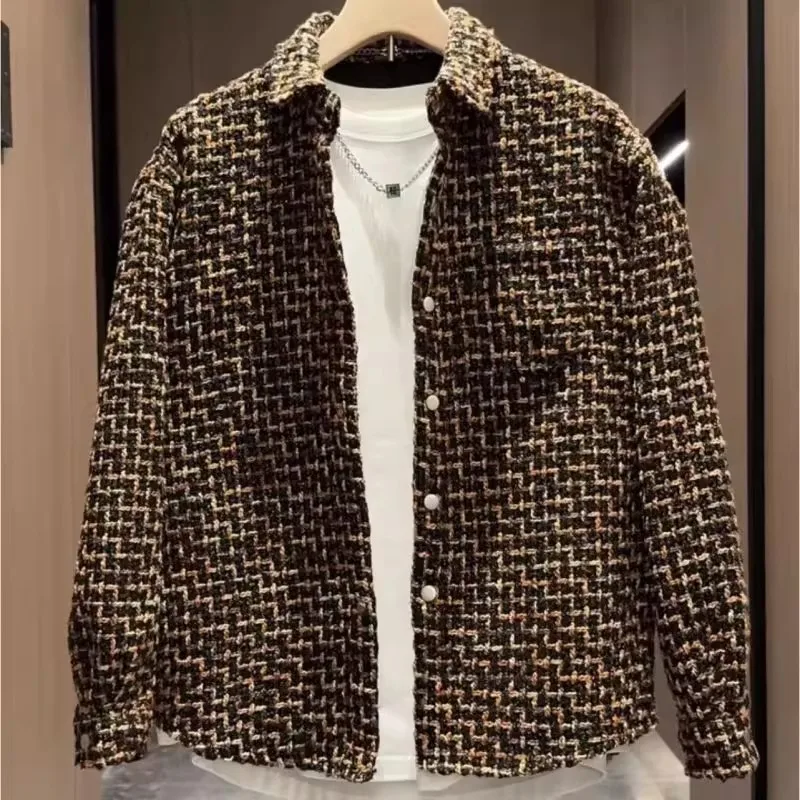 

Очень большая куртка 300-мешок Гонконг Sle Faion с клетчатым воротником, мужская осенняя модная брендовая свободная повседневная куртка