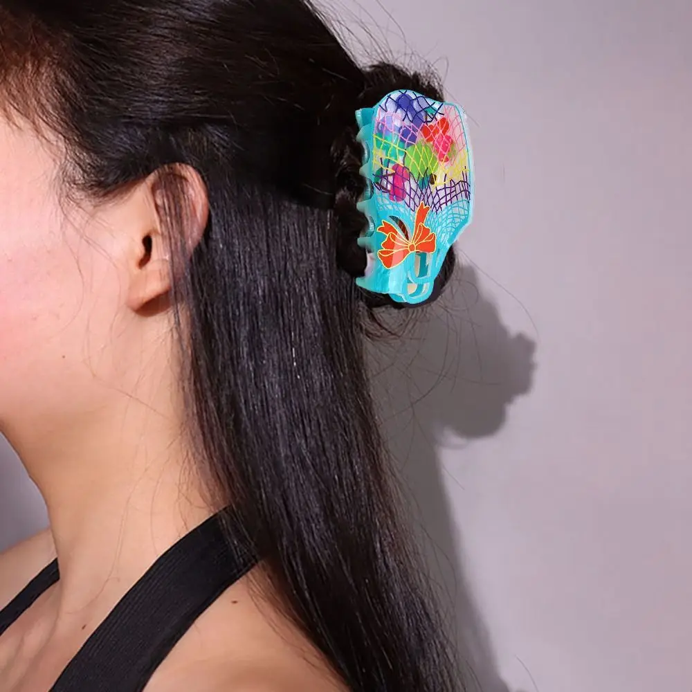 Sweet Acrylic Flower Hair Claw Grape Hamburg Fruit Hair Clip Headwear Tomato Simulated Food Shark Clip Female