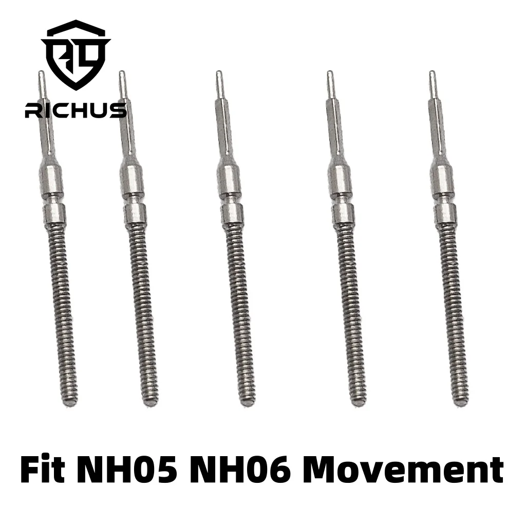 Часы RICHUS NH05 NH06, механизм стержня из нержавеющей стали, подходит для NH05 NH06, детали для часов, заводная головка