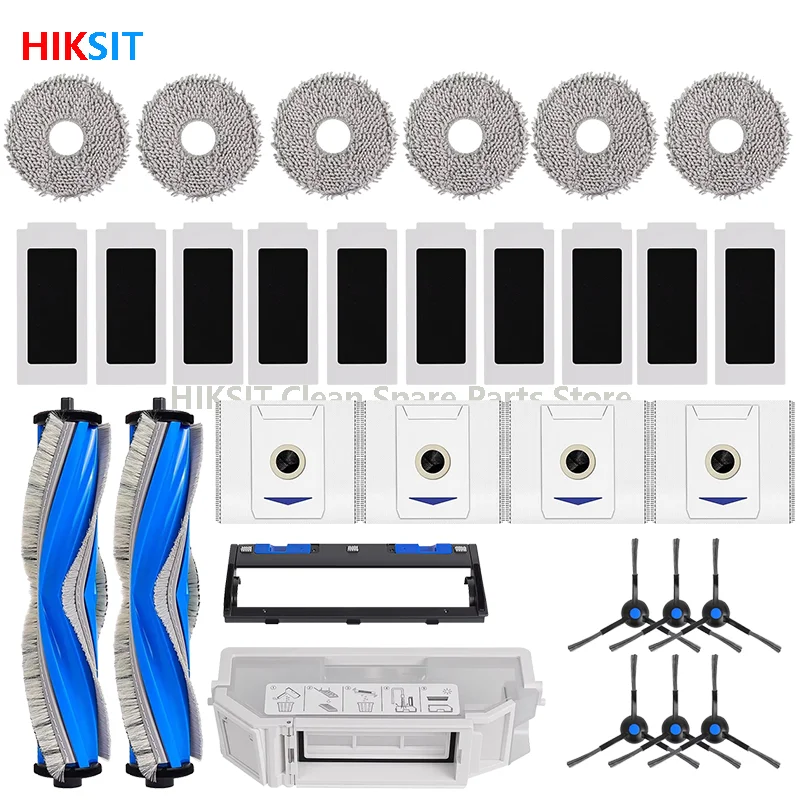 For Ecovacs T30 Pro Omni / T30 OMNI/YEEDI M12 ULTRA PLUS / M12 Pro+ Parts Main Roller Side Brush Filter Dust Bag Mop Cloth