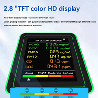 AT19-Wifi 6-In-1 Indoor Air Quality Monitor HCHO TVOC CO 2 CO PM10 PM2.5 Meter Gases Detecting Intelligent