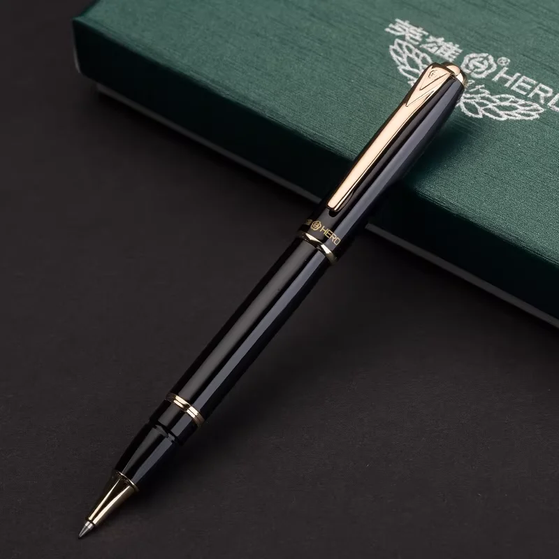 Original Hero 1079 Black Metal Rollerball Pen Noble Luxury Ballpoint/Sign/Writing Pens