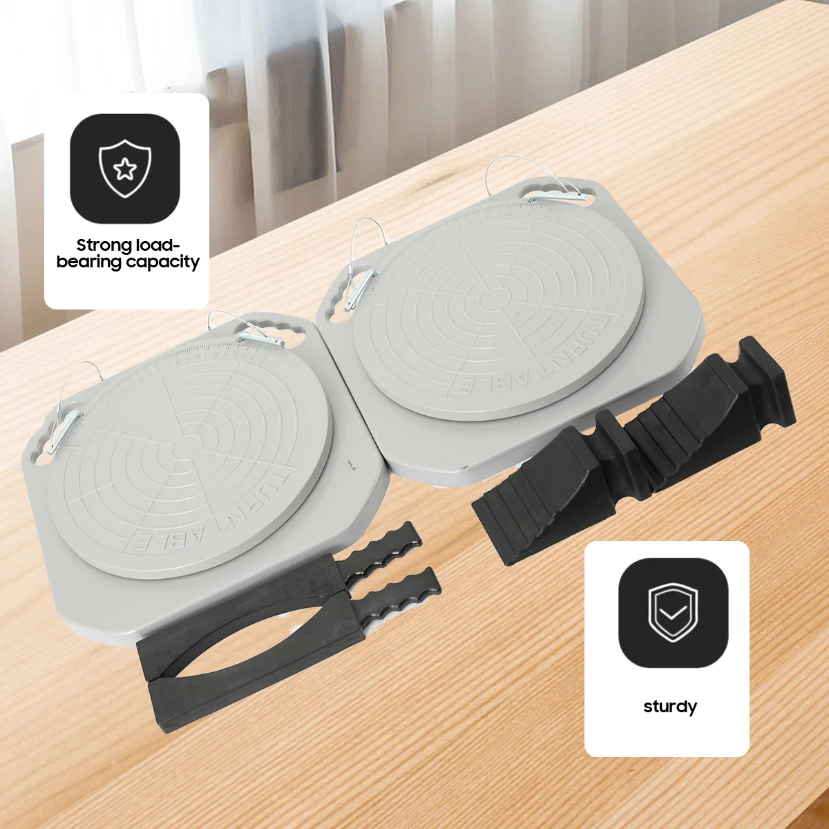 Wheel Aligner System Turnplates Turntables Radius Plates with Scale for Alignment Sci