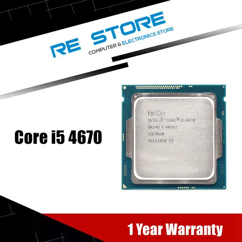 Go! Used Intel Core i5 4670 3.4GHz 6MB Socket LGA 1150 Quad-Core CPU Processor SR14D