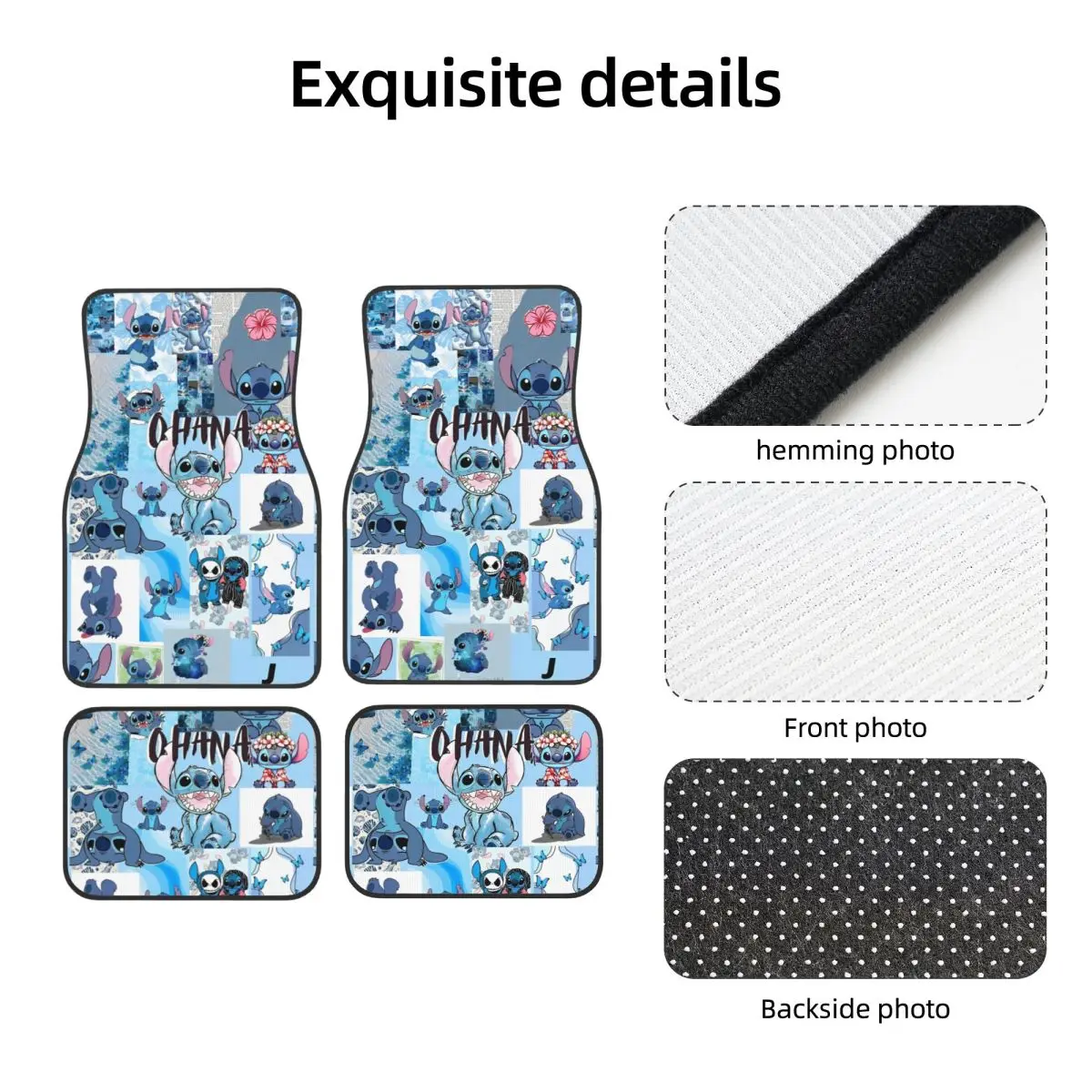 مجموعة سجادة أرضية السيارة الغريبة من Lion Stitch مكونة من 4 حصيرة أرضية عالمية مضادة للانزلاق مناسبة لشاحنات سيارات الدفع الرباعي