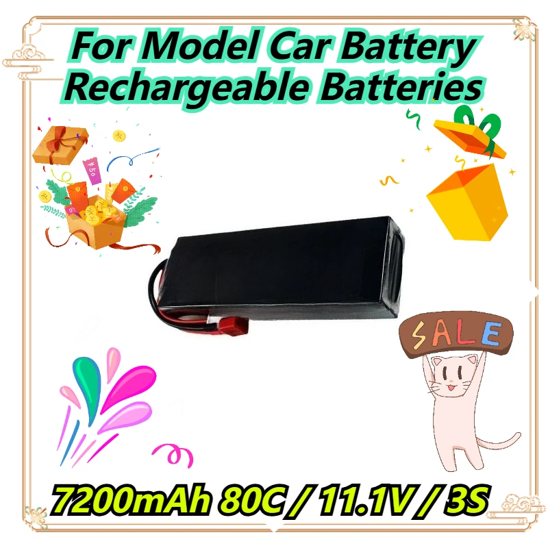 

7200mAh 80C / 11.1V / 3S For Model Car Battery Rechargeable Batteries