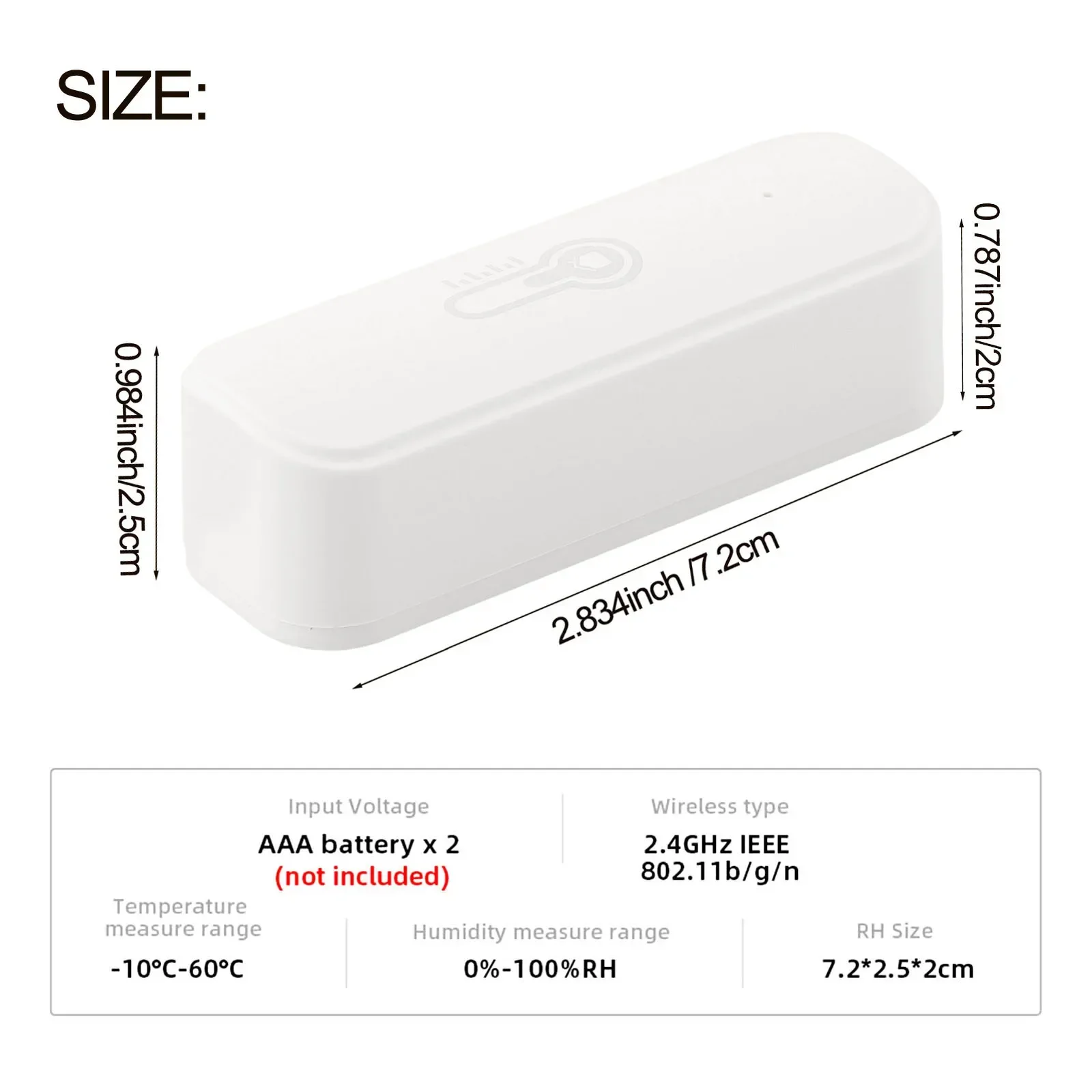 

Flexible Installation Options Real-time Alerts Temperature Humidity Detector AAA Battery Powered Humidity Alerts