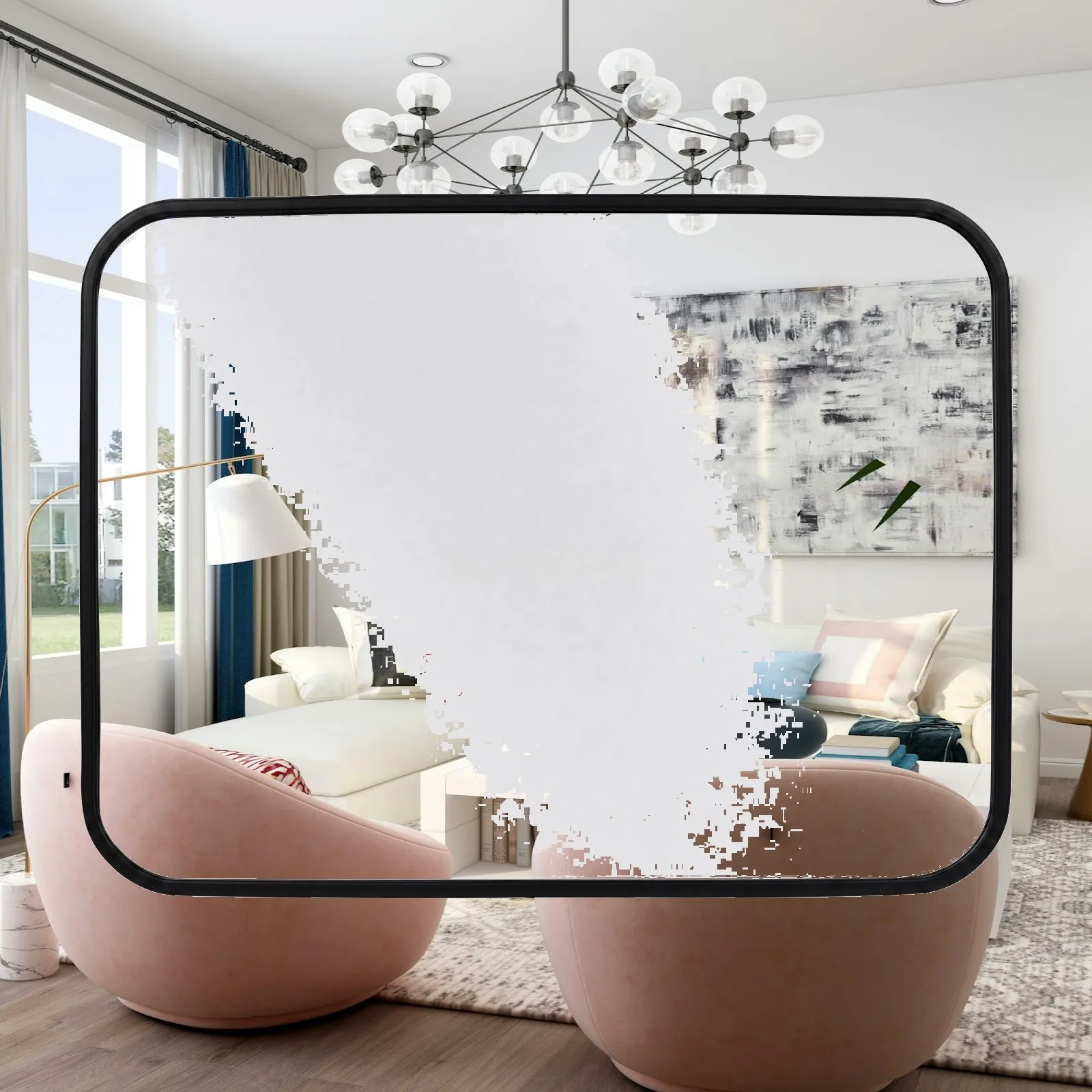Backseat Baby Viewing Mirror No Tools Required Headrest-Mounted Baby Mirror Hands-Complimentary Wide-View for Parents