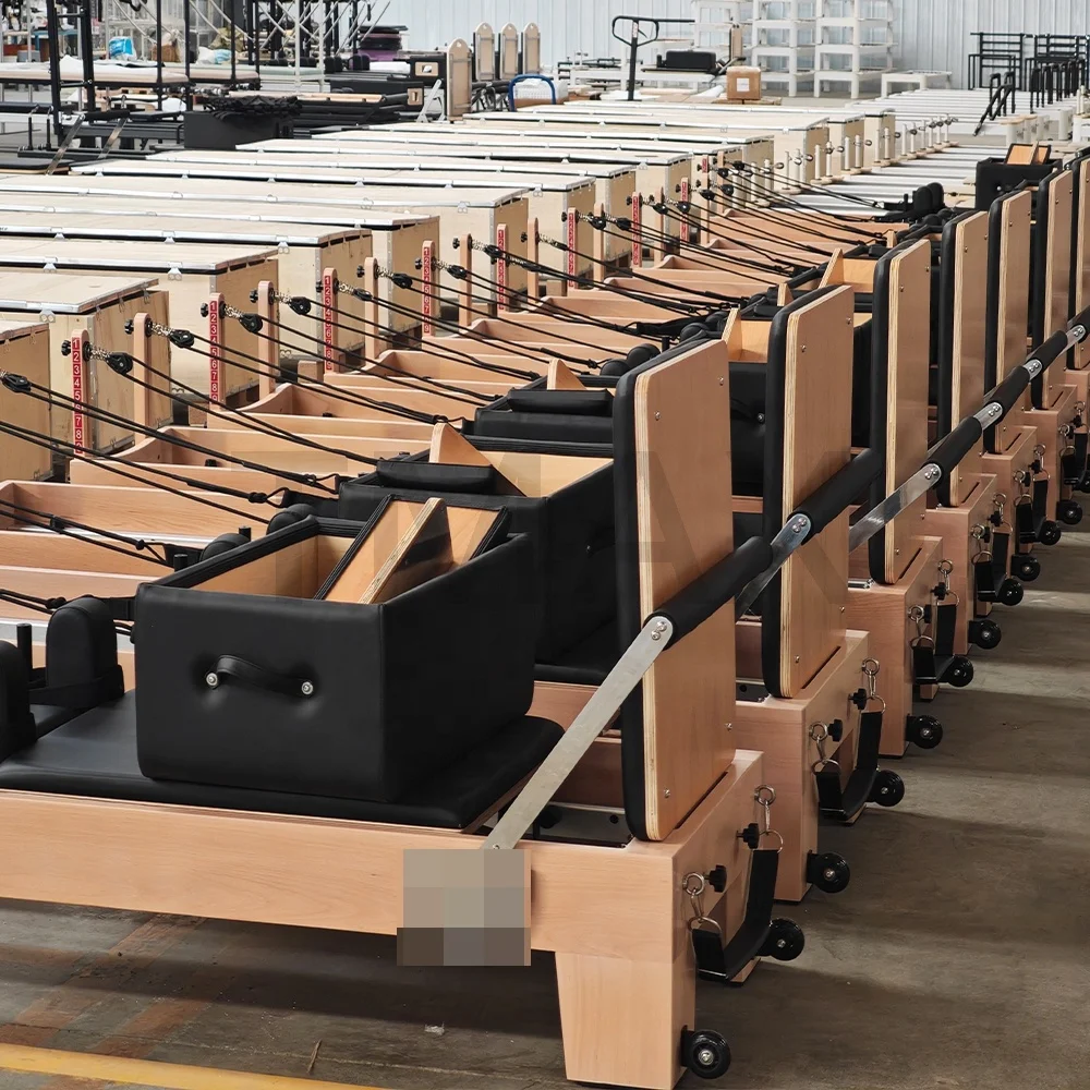 

Tmax Hot Selling Pilates Reformer Set Beech Wood Yoga Equipment Machine Pilates Core Bed