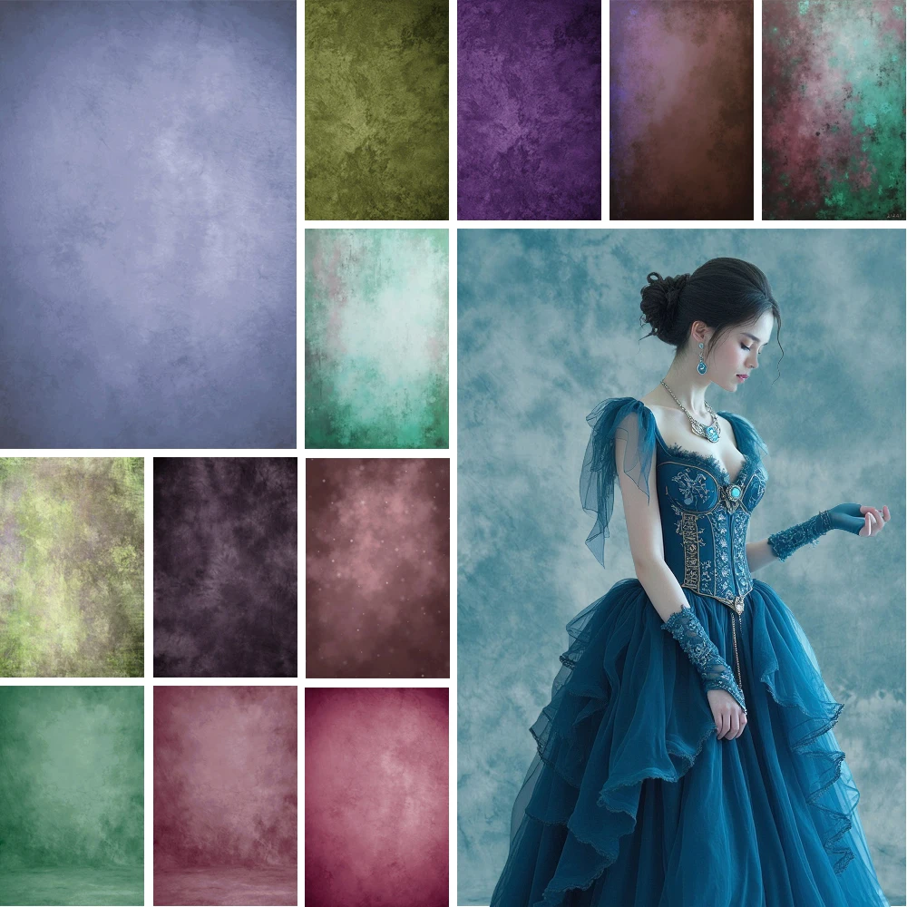 

MOON.QG Blue Vintage Texture Photo Background Decoration Shooting Accessories Newborn Photography Props Baby Shower Backdrop