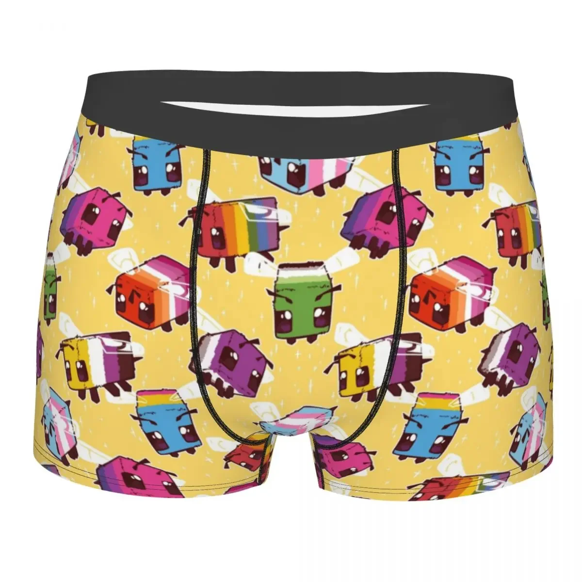 

Men's Boxer Shorts Panties LGBT Bees Breathable Underwear Gay Pride Bisexual Lesbian Queer Male Humor Plus Size Underpants