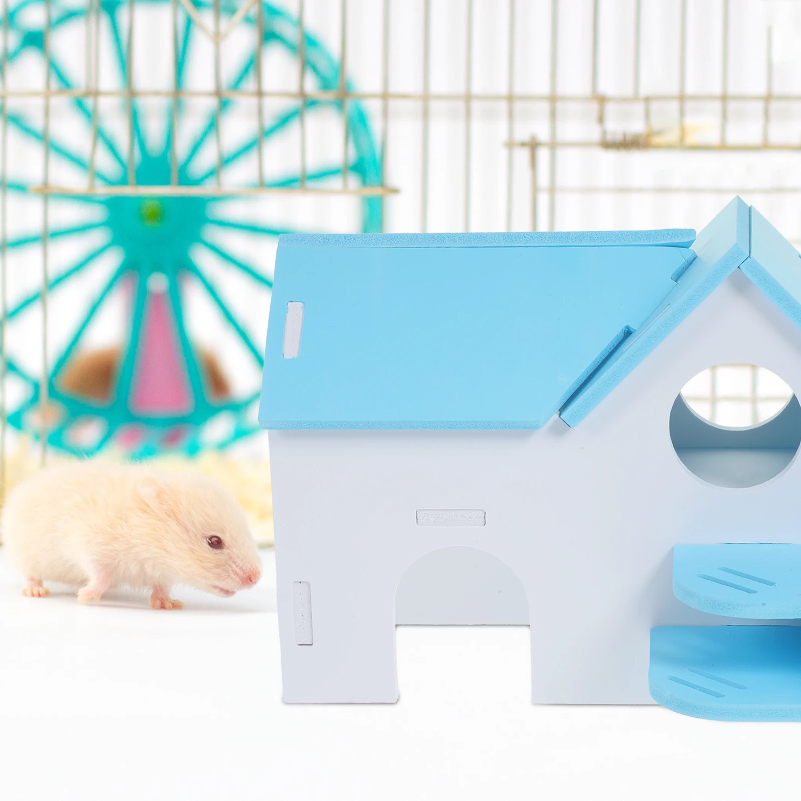 

Colorful Small House Nest for Hamster Guinea Pig Chinchilla Hedgehog Pet Activity Structure Comfortable Safe Villa Smooth Design