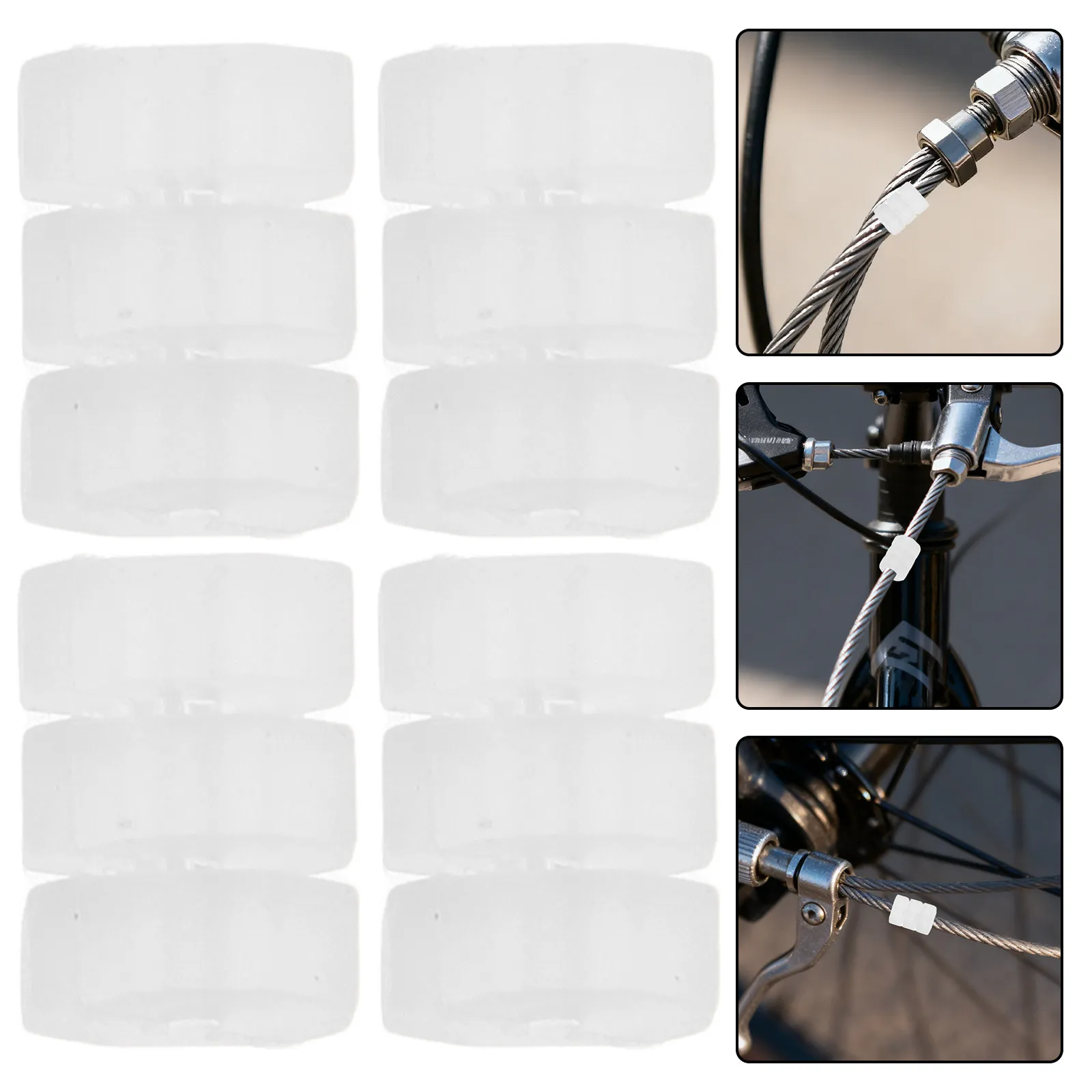 

100Pcs Bike Brake Cable Protection O-Ring Silicone Brake Wire End Caps for Mountain Road Bicycle Frame Cable Protector Cycling