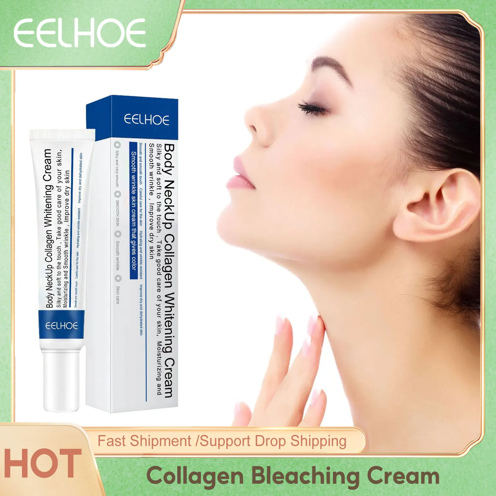 Neckup Collagen W-hitening Cream Remove Melanin Tightening Lifting Fade Neck L-ines Double Chin Remove Nourish Brighten Skincare