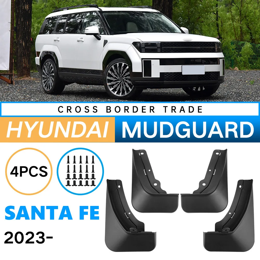 

Mud Flaps Splash Guards Fender Mudguard for Hyundai Santa Fe 2023-2024 Protect Paint Side Skirt Protector